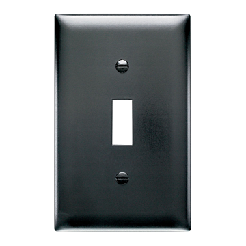 Pass & Seymour TradeMaster 1-Gang Nylon Toggle Opening Wall Plate (Black)