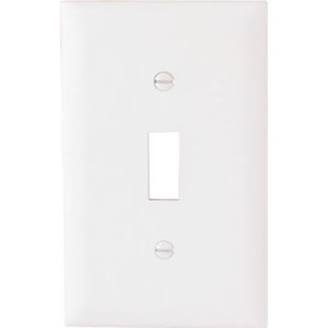 Pass & Seymour TradeMaster 1-Gang Nylon Toggle Opening Wall Plate (White - 10pk)