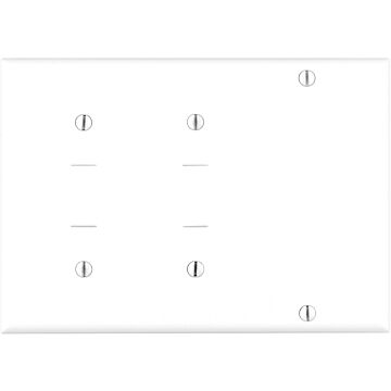 Pass & Seymour TradeMaster 3-Gang Nylon 2-Toggle/1 Decorator Opening Wall Plate (White)