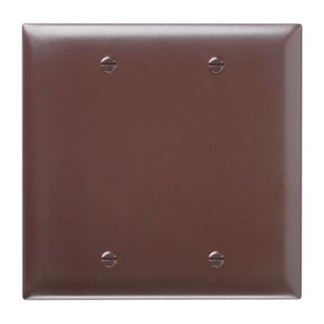 Pass & Seymour TradeMaster® 2-Gang Nylon Blank Wall Plate (Brown)