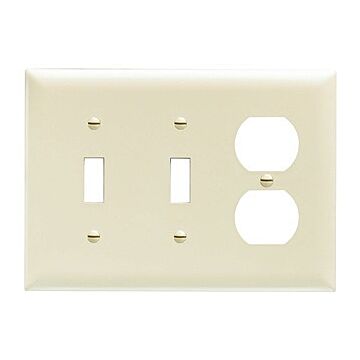 Pass & Seymour TradeMaster® 3-Gang Nylon 2 Toggle/1 Duplex Opening Wall Plate (Ivory)