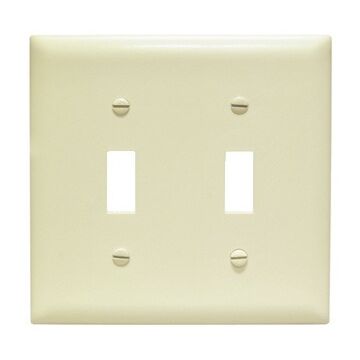 Pass & Seymour TradeMaster 2-Gang Nylon 2-Toggle Wall Plate (Ivory)