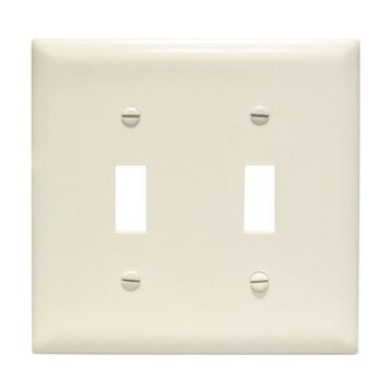 Pass & Seymour TradeMaster 2-Gang Nylon 2-Toggle Wall Plate (Light Almond)
