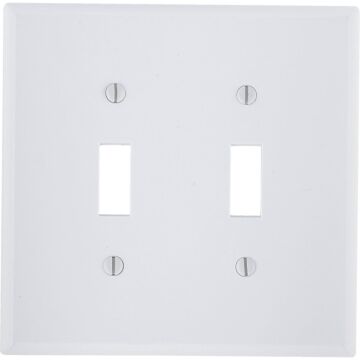 Pass & Seymour TradeMaster 2-Gang Nylon 2-Toggle Wall Plate (White)
