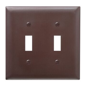 Pass & Seymour TradeMaster 2-Gang Nylon 2-Toggle Opening Wall Plate (Brown)