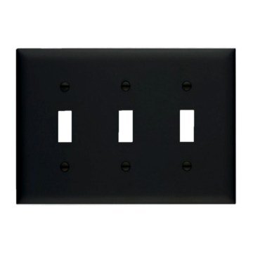 Pass & Seymour Cover 3 Gang Switch (Black)