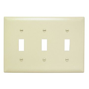Pass & Seymour TradeMaster® 3-Gang Nylon 3 Toggle Opening Wall Plate (Ivory)
