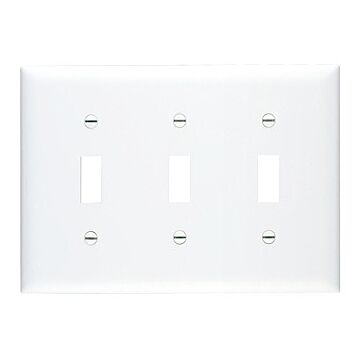 Pass & Seymour TradeMaster 3-Gang Nylon 3-Toggle Wall Plate (White)