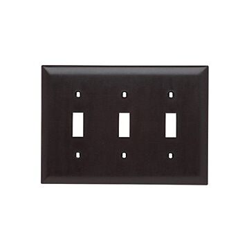 Pass & Seymour TradeMaster® 3-Gang Nylon 3 Toggle Opening Wall Plate (Brown)