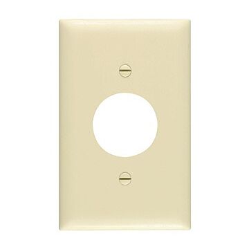 Pass & Seymour TradeMaster 1-Gang Nylon Single Receptacle Opening Wall Plate (Ivory)