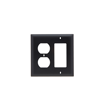 Pass & Seymour TradeMaster 2-Gang Nylon Decorator/Duplex Opening Wall Plate (Black)