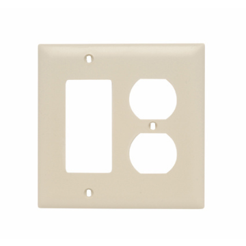 Pass & Seymour TradeMaster 2-Gang Nylon Decorator/Duplex Opening Wall Plate (Ivory)