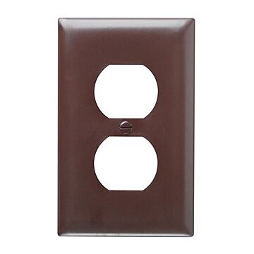 Pass & Seymour TradeMaster 1-Gang Nylon Duplex Opening Wall Plate (Brown)