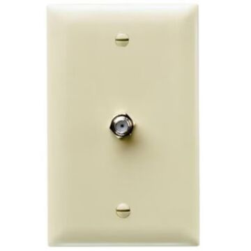 Pass & Seymour Thermoplastic Ivory Mar-Resistant Coax Wall Plate