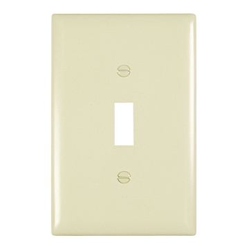 Pass & Seymour TradeMaster Jumbo 1-Gang Nylon Toggle Opening Wall Plate (Light Almond)