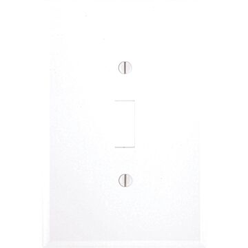 Pass & Seymour TradeMaster Jumbo 1-Gang Nylon Toggle Opening Wall Plate (White)