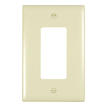 Pass & Seymour TradeMaster Jumbo 1-Gang Nylon Decorator Opening Wall Plate (Ivory)