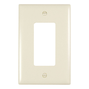Pass & Seymour TradeMaster Jumbo 1-Gang Nylon Decorator Opening Wall Plate (Light Almond)