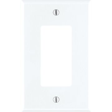 Pass & Seymour TradeMaster Jumbo 1-Gang Nylon Decorator Opening Wall Plate (White)