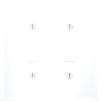 Pass & Seymour TradeMaster Jumbo 2-Gang Nylon 2-Toggle Wall Plate (White)