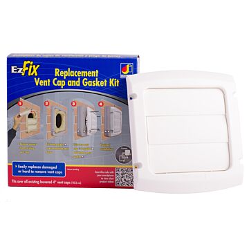 Dundas Jafine EzFix Replacement Vent Cap And Gasket Kit – White Cap