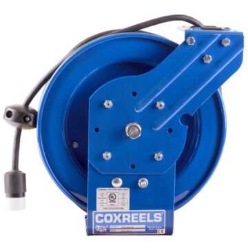 Coxreels 115 V 20 A 50 ft 1-Pedestal Safety System Spring Driven Power Cord Reel