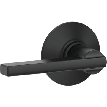 Schlage F Series Latitude Matte Black Passage Door Lever