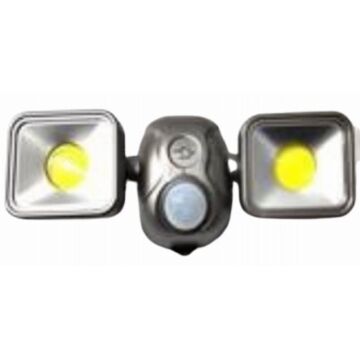 Fulcrum Products Inc LED 1200 Lumens Bronze Cob Motion-activated Dual Head Security Floodlight