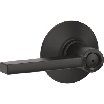 Schlage Latitude Lever Matte Black Bed and Bath Lock