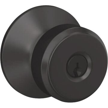 Schlage Bowery Knob Matte Black Keyed Entry Lock 