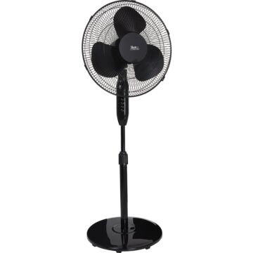 Denali Aire 16 In. 3-Speed Black Oscillating Pedestal Fan