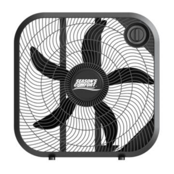 20" Box Fan 3-Speed, Black