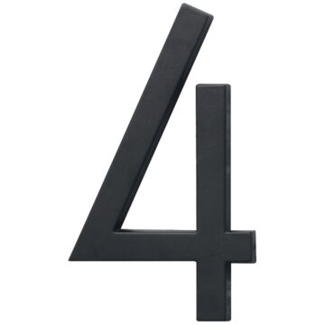 HY-KO Hy-Ko Architectural Series 6 In. Satin Black House Number Four