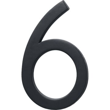 HY-KO Hy-Ko Architectural Series 6 In. Satin Black House Number Six