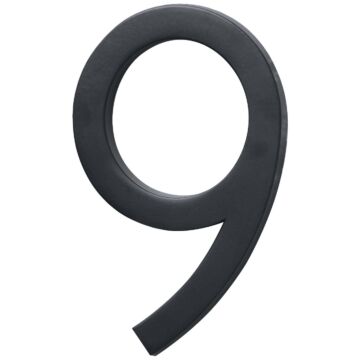 HY-KO Hy-Ko Architectural Series 6 In. Satin Black House Number Nine