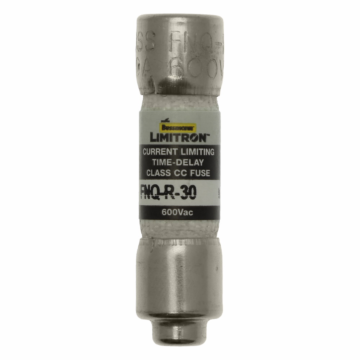 Bussmann Eaton Bussmann series FNQ-R fuse, 30 A, Class CC, Non-indicating, Ferrule end x ferrule end, 12 sec at 200%, 200 kAIC, Melamine tube, Standard, 600 V