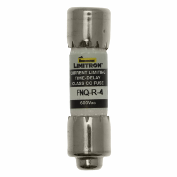 Bussmann Eaton Bussmann series FNQ-R fuse, 4 A, Class CC, Non-indicating, Ferrule end x ferrule end, 12 sec at 200%, 200 kAIC, Melamine tube, Standard, 600 V