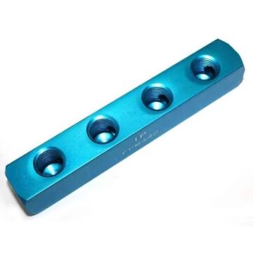 American General Tool Aluminum Blue Rectangle Straight 4-Way Pencil Manifold