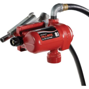 Fill-Rite Compact Fuel Transfer Pump w/ Manual Nozzle - 8 GPM, 12V