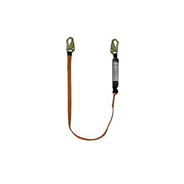 Safewaze 6' Energy Absorbing Lanyard With Double Locking Snap Hooks