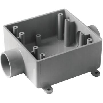 PVC Box FSC-2 4X4X2 2-HUB 3/4"