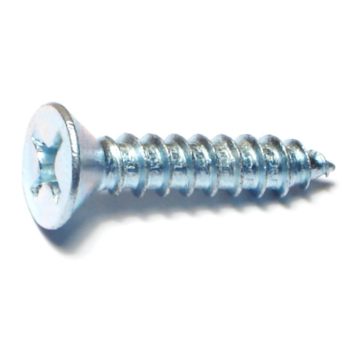 #14 x 1-1/4" Phillips Flat Head, Sheet Metal Screw, Zinc 