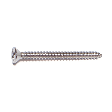 #6 x 1-1/2" Phillips Flat Head, Sheet Metal Screw, Stainless Steel 