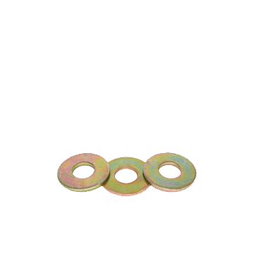 Flat Washer (Yellow Zinc) 1/4 in.
