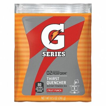 Gatorade® 03808 Fruit Punch 8.5 oz Pouch Thirst Quencher Instant Powder