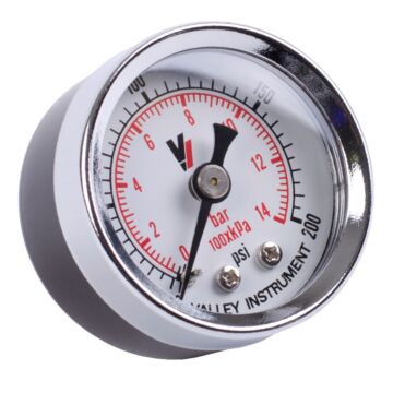 Valley Industries 1-1/2 in 0 - 200 psi 1/8 in MNPT Dual Scale Pressure Gauge
