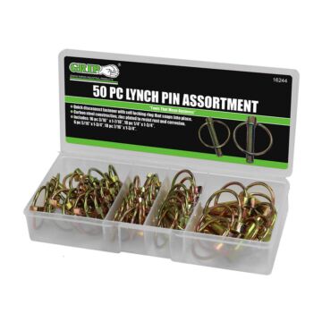 GRIP Steel Zinc Plated 50-Piece Lynch Pin Assortment