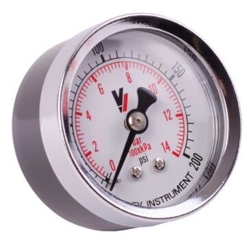 Valley Industries 2 in 0 - 200 psi 1/4 in MNPT Dual Scale Pressure Gauge