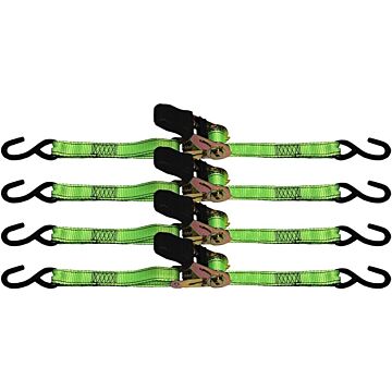 GRIP Ratchet Tie Downs 1"x15' 4pc 500