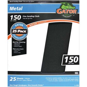 Gator 9" W. x 11" L. 150 Grit Emery Cloth